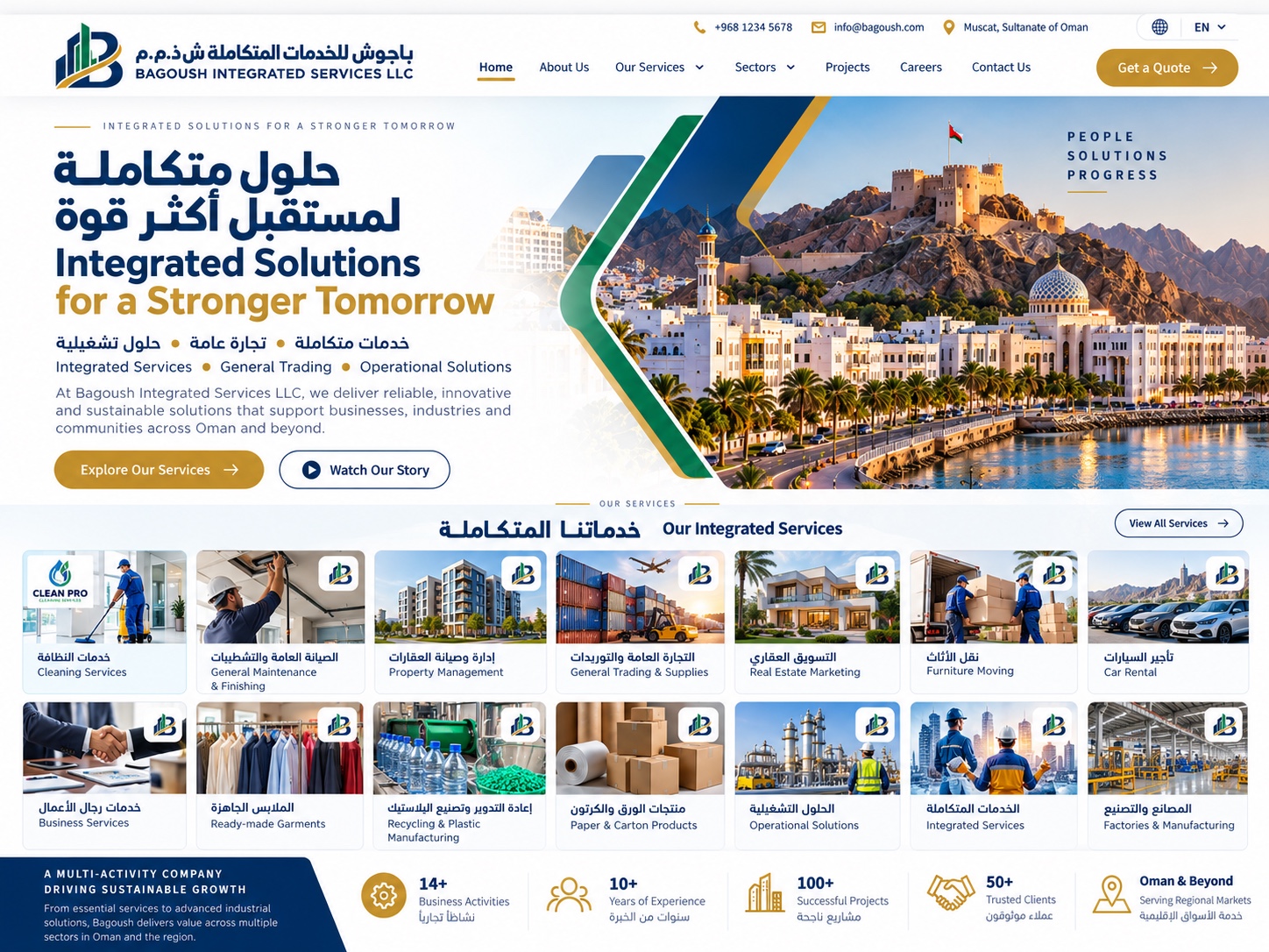 لوحة تجمع أنشطة باجوش للخدمات المتكاملة
